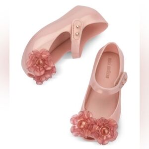 Mini Melissa Kids Blush Floral Dress Shoes